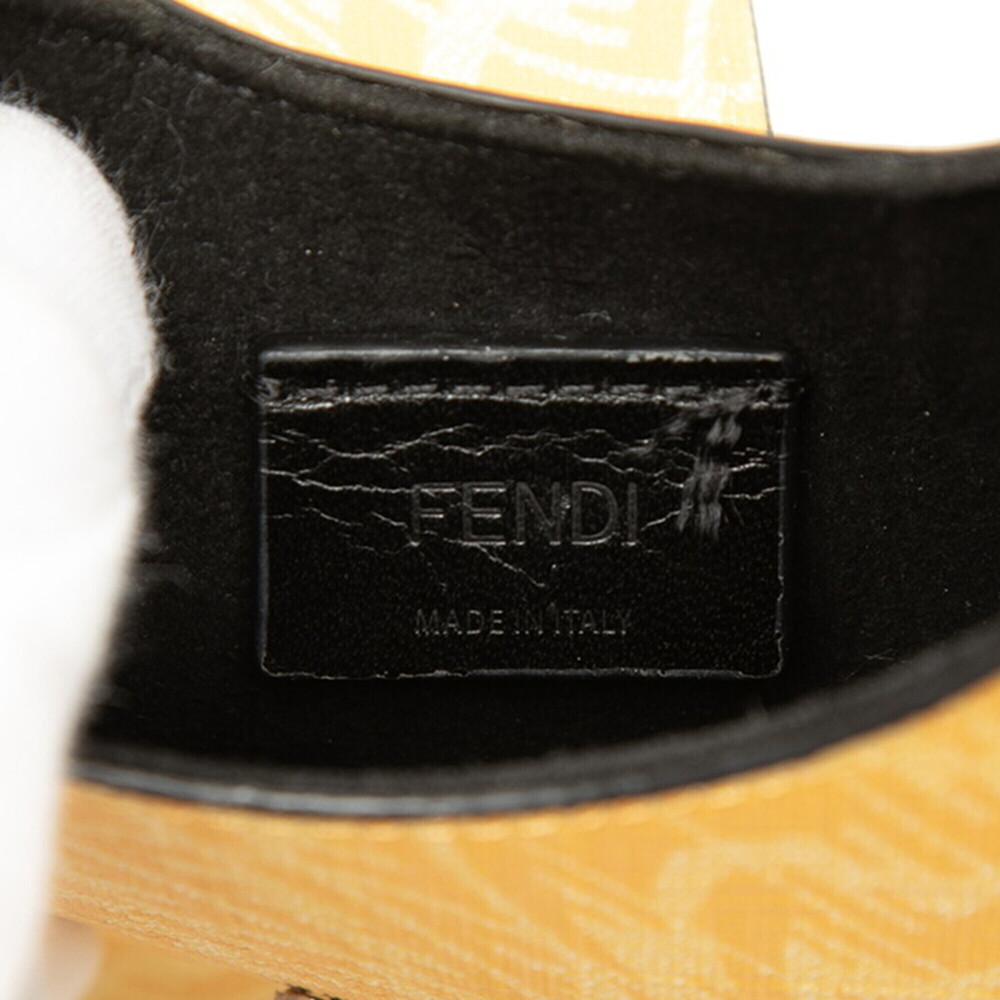 Fendi FF Vertigo Crossbody Shoulder Bag, Phone Shoulder, 7AR988, Yellow Leath... - Picture 5 of 6